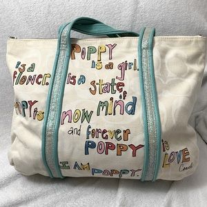 Coach poppy tote